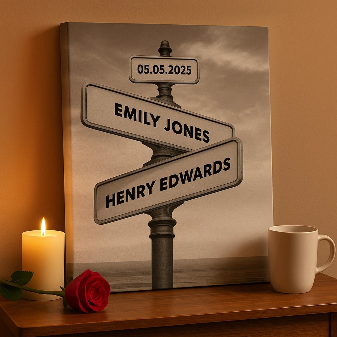 Custom Spotify Song Canvas – Personalized Couple Photo Gift