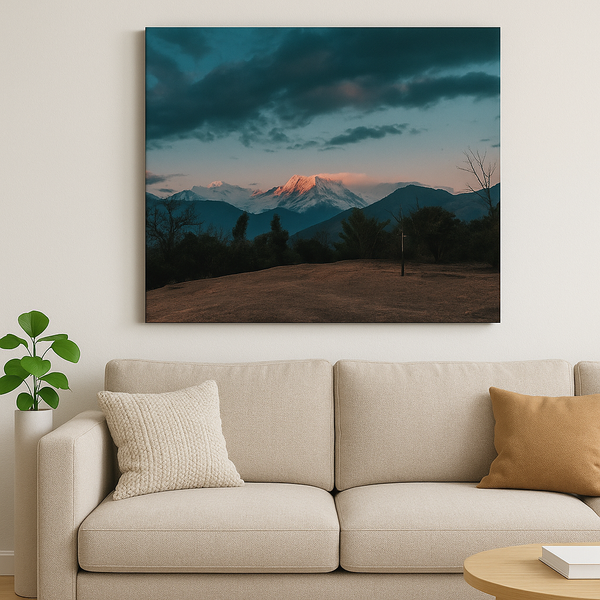 Silent Peaks at Sunset” – Premium Canvas Wall Art
