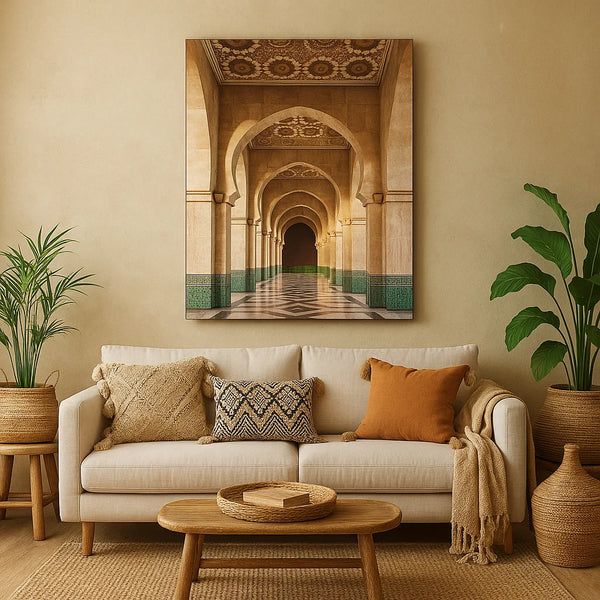 Islamic Archway Canvas Wall Art – Moroccan Architecture Print