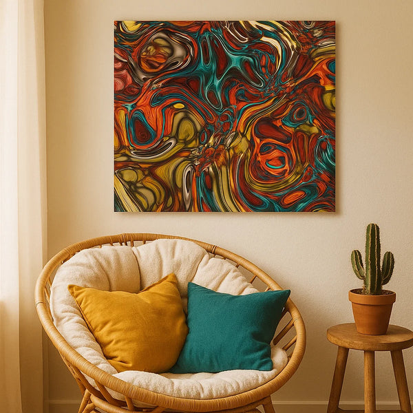 Colorful Abstract Swirl Canvas