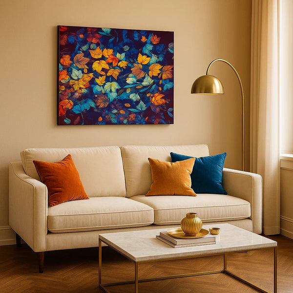 Colorful Autumn Leaves Canvas Wall Art