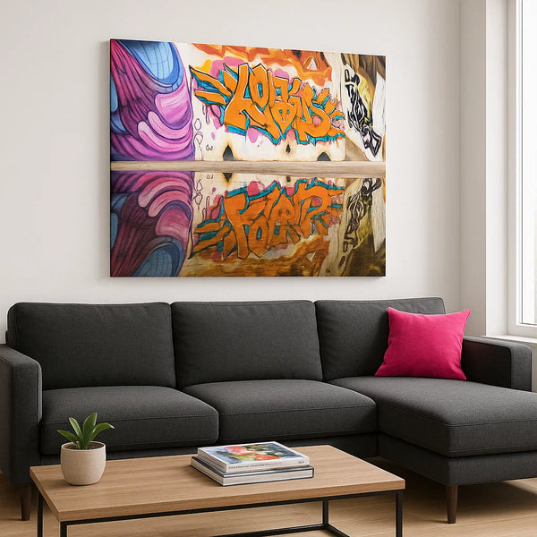 Urban Graffiti Wall Art Print  Colorful Street Art