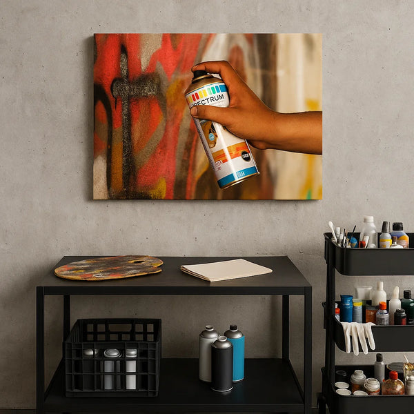 Spray Paint Canvas – Graffiti In Progress Print