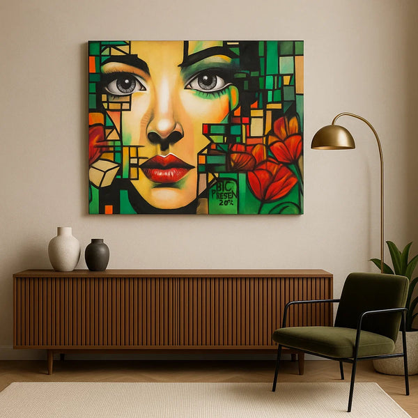 Graffiti Woman Canvas – Colorful Urban Wall Art